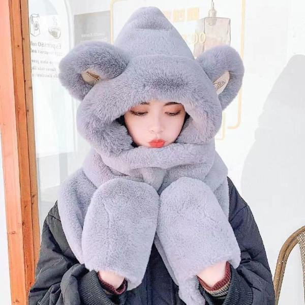 Bear Ears Hat Plyshat KHAKI Khaki