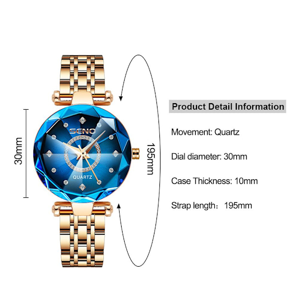 Dameklokke Quartz Armbåndsur 2 2