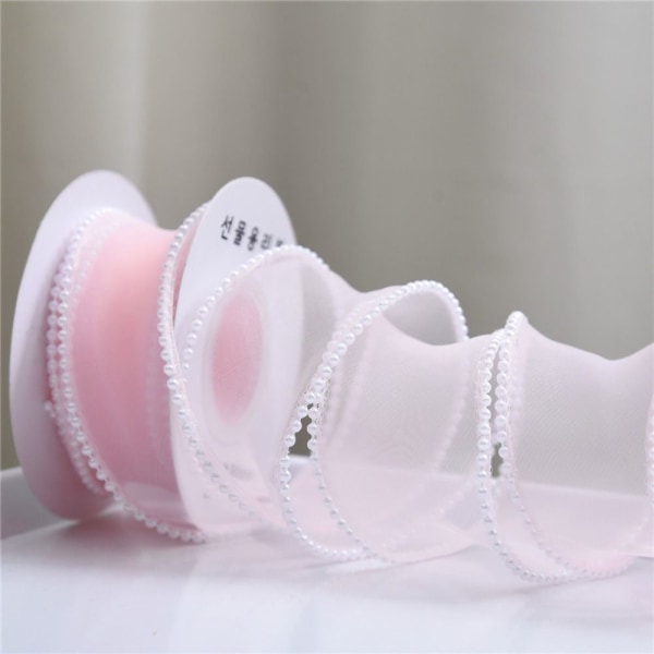 Wrapping Ribbon Pearl Fishtail sideharso VAALEEN PINKKI light pink