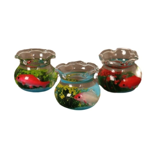 1/12 Fish Tank Dollhouse Miniature Glas 2 2 2