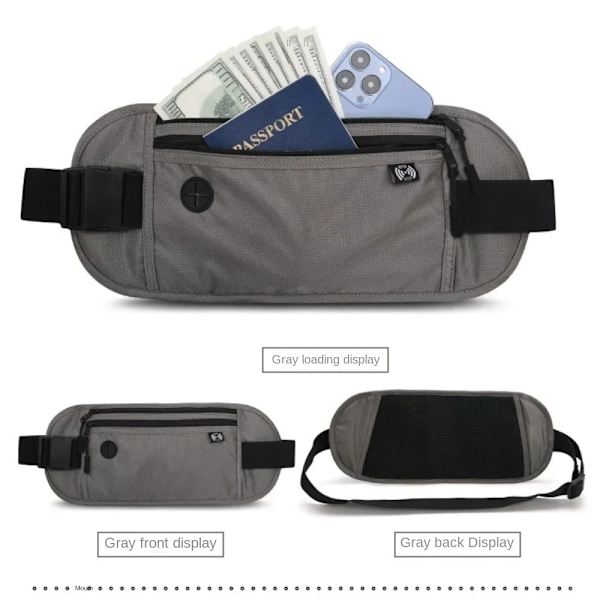 Vyötäröpaketti Money Belt DARK GREY TUMMANHARMAA Dark gray
