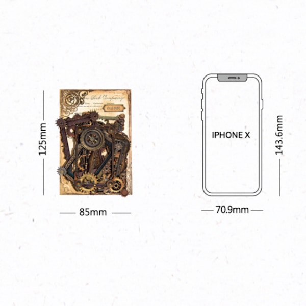 10 st/set Dekor Papper Scrapbooking 2 2 2