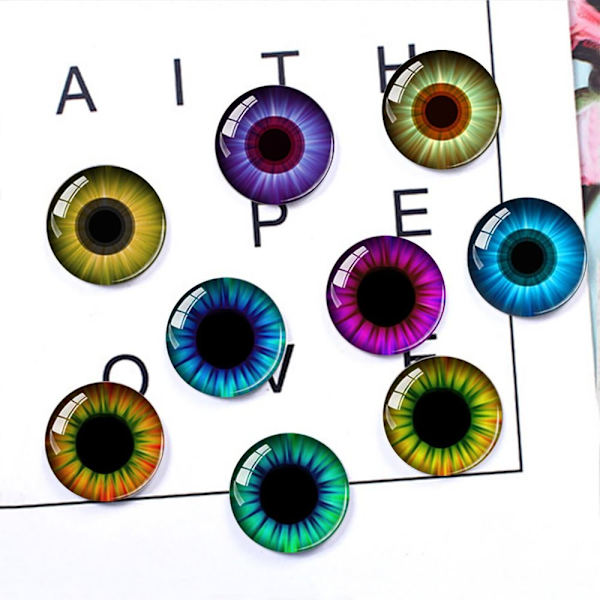 20 stk/10 par Eyes Crafts Eyes Puppet Crystal Eyes 16MM-FARGE 16mm-color random