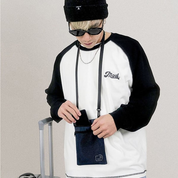 Passport Pouch Neck Lompakko MUSTA black