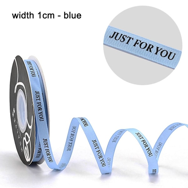 1Rull sidenband Cake Band BREDD 1CM - BLÅ BREDD 1CM - BLÅ width 1cm - blue