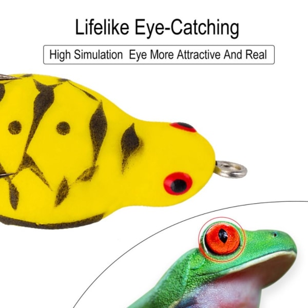 Fishing Frog Lure Rubber Frog 3 3 3