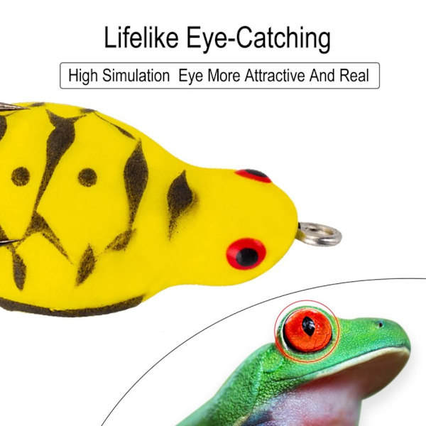 Fiskefrosk Lure Rubber Frog 3 3 3