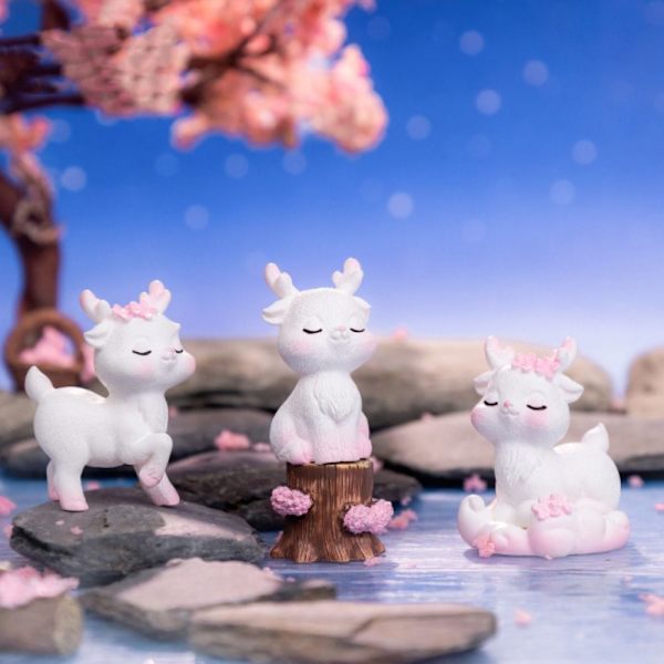Miniatyyrit Deer Figurine Sarjakuva Sika Deer 2 2 2