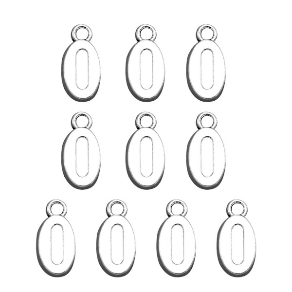10 stk Numbers Pendant Charms Arabiske Tal Pendants 0 0 0