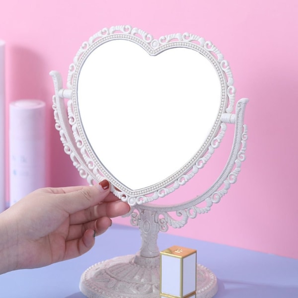 Desktop Makeup Spejl Nordic Style Spejl BEIGE HEART HEART Beige Heart-Heart