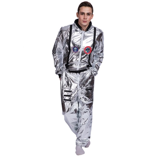 Vuxen Astronaut Rymd Jumpsuit Kostym Fest RymdkostymCosplay Män Kvinnor Barn XL