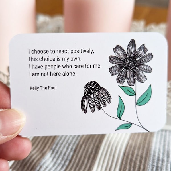 Dikter för ångestlättnad Pocket Healing Card