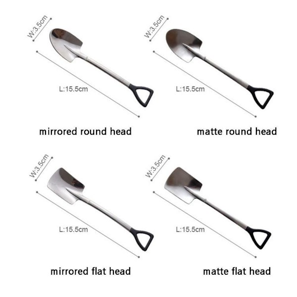 Barredskaber Special Scoop Skovl Ske Dækkeservice SPEJLET FLAD Mirrored Flat Head