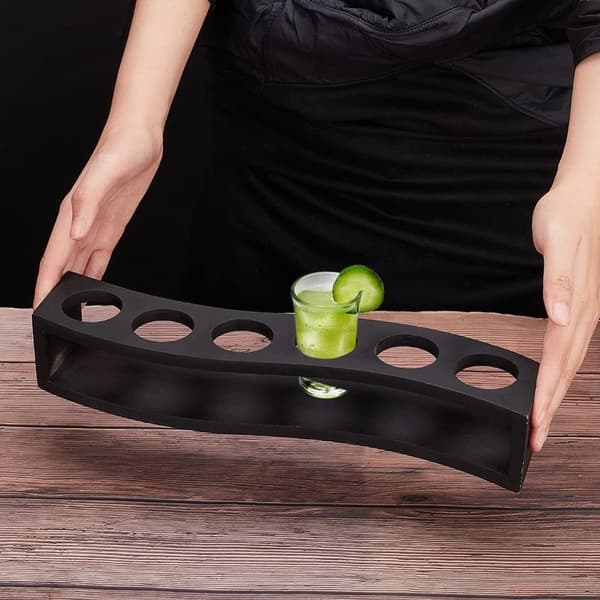 Shotglas Holder Shotglas Bakke SORT-LIGE SORT-LIGE Black-Straight