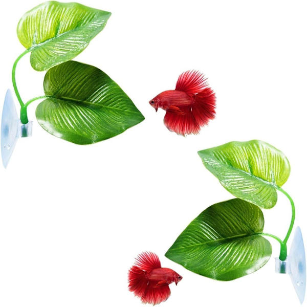 2stk kunstige vannplanter akvarieplanter fiskebladplanter