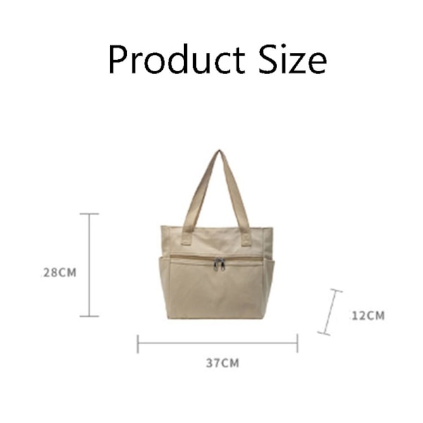 Unisex axelväska Large Capacity Handväska BEIGE beige