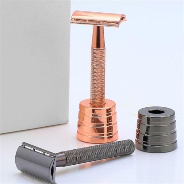 Double Edge Safety Razor Dame Barberhøvel GRÅ SET2 SET2 grey set2-set2