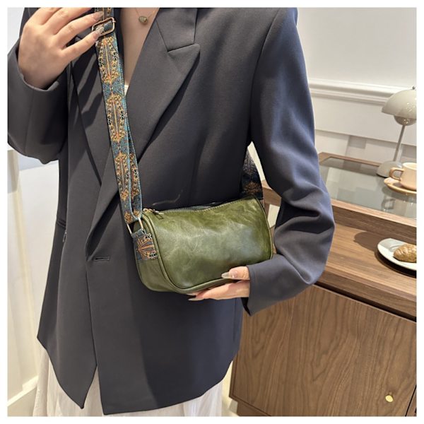 Retro kuddformad väska Axelväska KHAKI Khaki