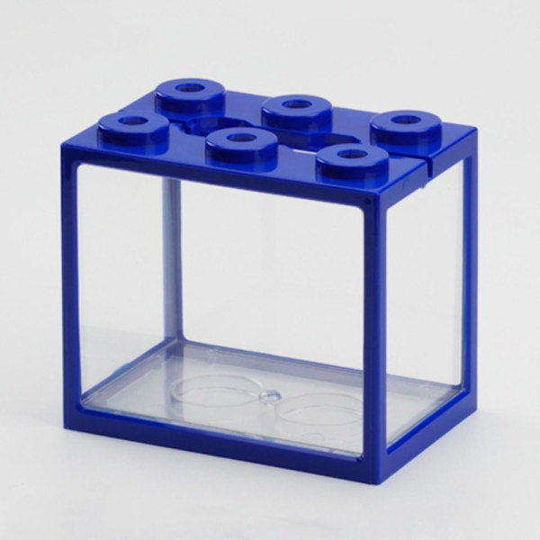 Betta Fish Tank Building Block Aquarium MØRKEBLÅ MØRKEBLÅ dark blue