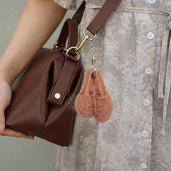 Håriga bollar Nyckelring Bil Nyckelring Bag Nyckelring