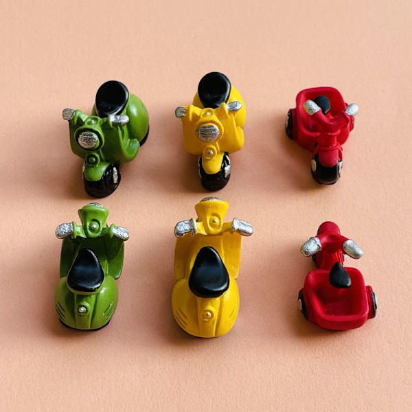 Dockhus Miniatyrmodell Resin Motorcykel GUL Yellow