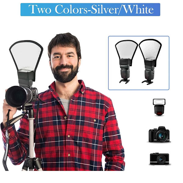 Kamera Flash Diffuser Kamera Reflektorhætte 1 1 1