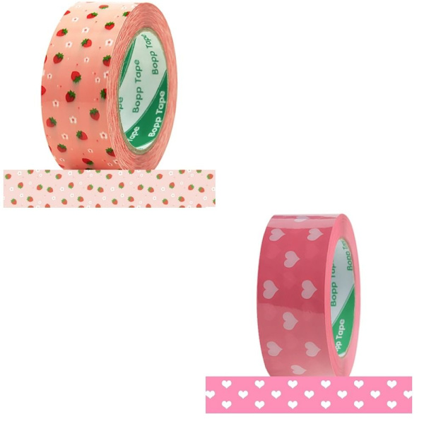 Designer söt packtejp Färgglada tryck frakttejp STRAWBERRY