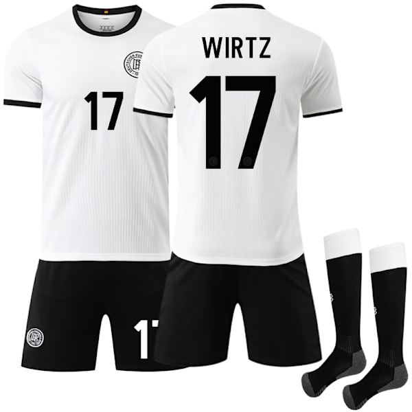 Tyskland 125-årsjubileumsutgave Hjemme Barn Fotballdrakt Sett Nr. 17 Wirtz 26