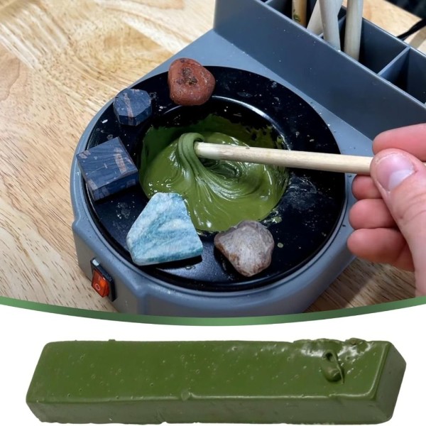 Grön DOP-vax Fit Wax Sticks Lapidary DOP-vax