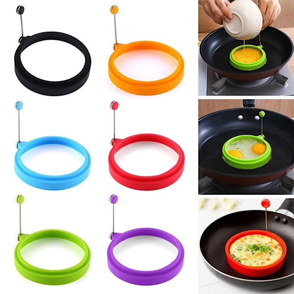 Omelette Paistettu Molds Muna Pannukakkurengas ORANSSI Orange
