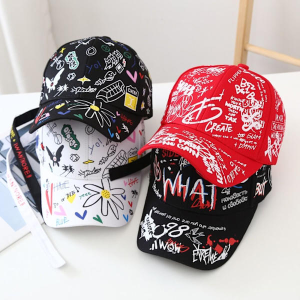 Graffiti Baseball Caps Visir Cap SORT 2 2 black 2-2