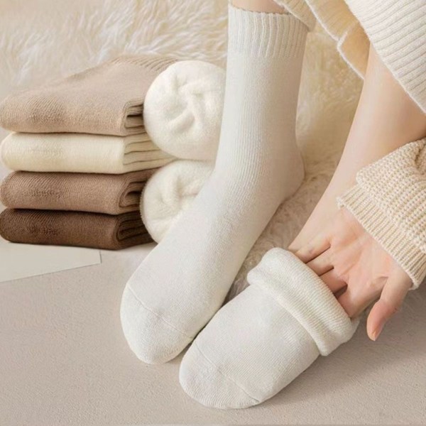 Winter Warmer Thicken Sock Cashmere Snow Socks HVID white