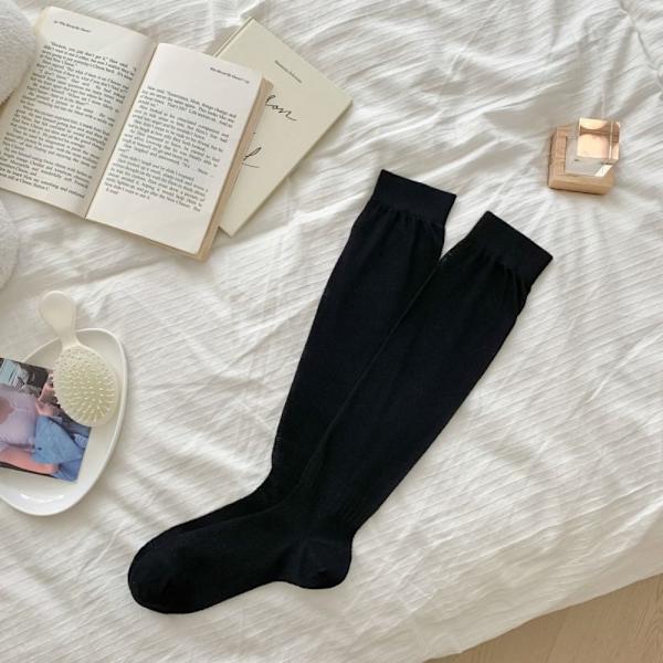Tynde Åndbare Mesh Frotte Strømper SORT black
