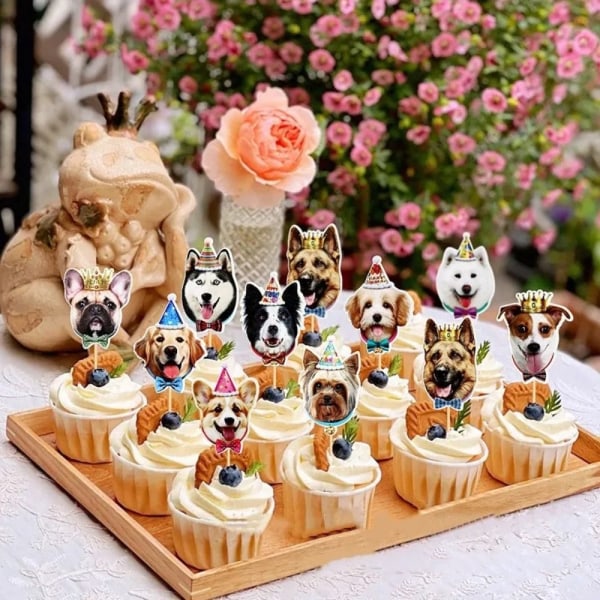 Crown Dog Cat Cake Topper Party Cupcake Toppers DOG DOG Dog