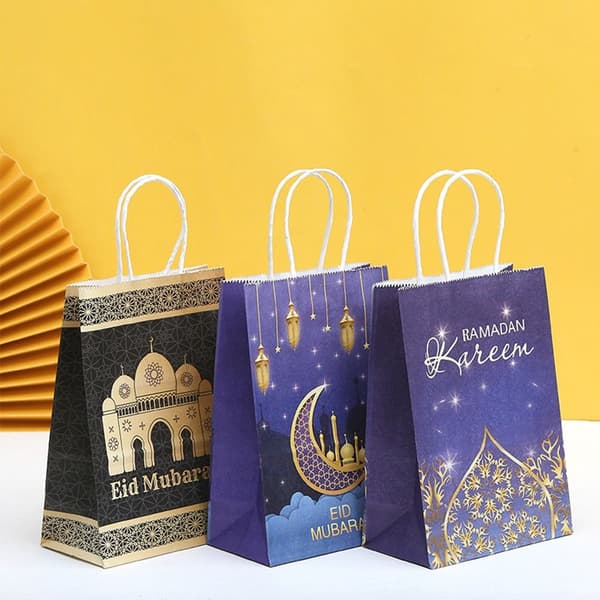 6 stk. Eid Mubarak Papirposegaveæsker STIL 1