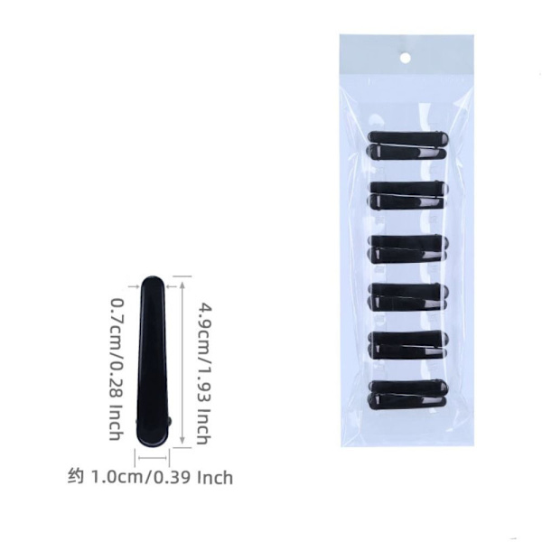 12 kpl Parturi-kampaamon hiusneulat, yksipiikkiset hiusklipsit 12cmbright black