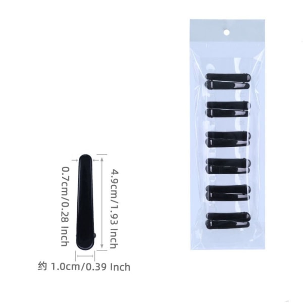 12 kpl Parturi-kampaamon hiusneulat, yksipiikkiset hiusklipsit 7.8cmbright black