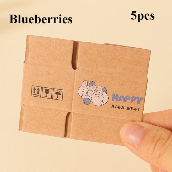 5 Stk karton ekspresæske Miniature ekspresæske BLÅBÆR Blueberries