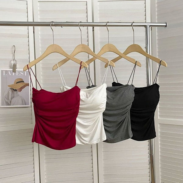 Damväst Camisole KAFFE Coffee