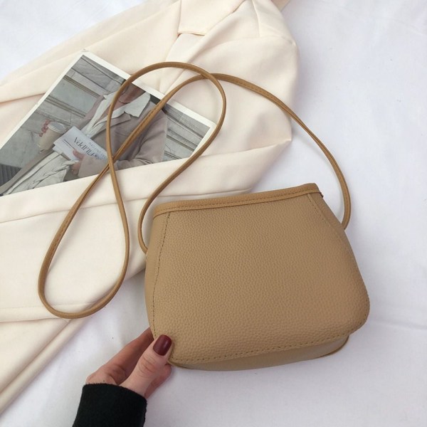 PU Läder Bucket Bag Enkel Axelväska ROSA pink