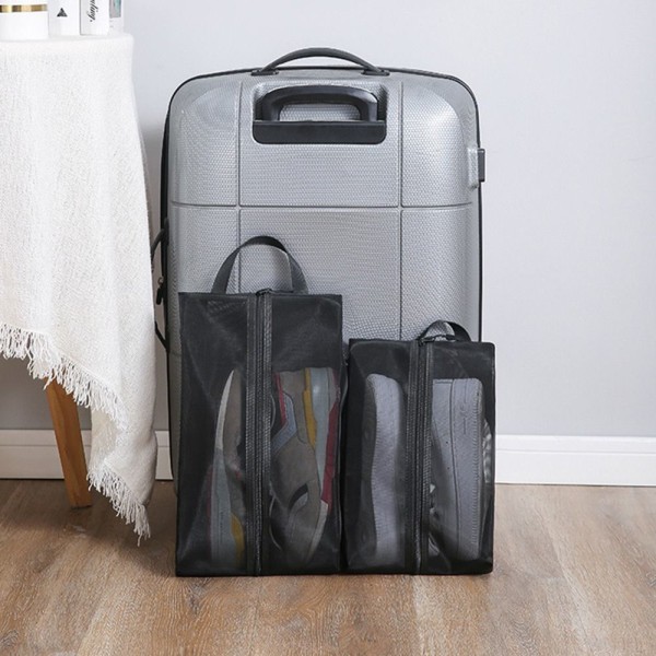 1 Stk Skooppbevaringsveske Reiseskovesker SORT STOR SORT STOR black large