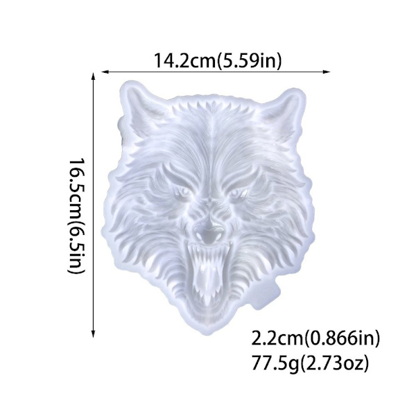 3D Ulvehoved Dyreharpiksforme Store dyr Harpiksforme Epoxy