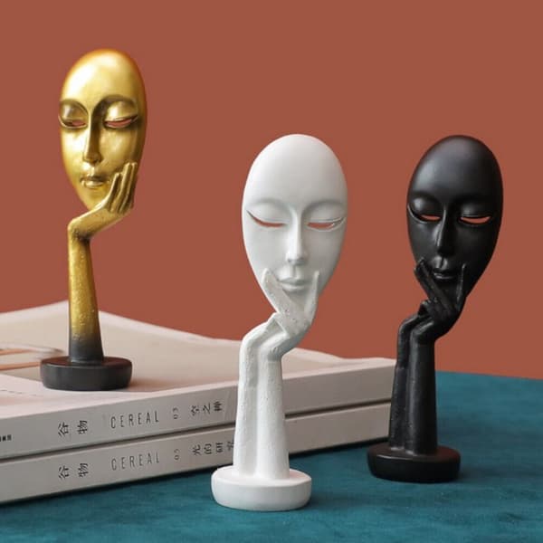 Abstrakt Statuett Figur Skulptur HVIT white