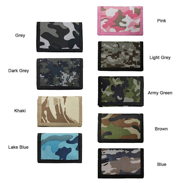 Camouflage Slim Wallet reisemyntveske ARMY GREEN army green