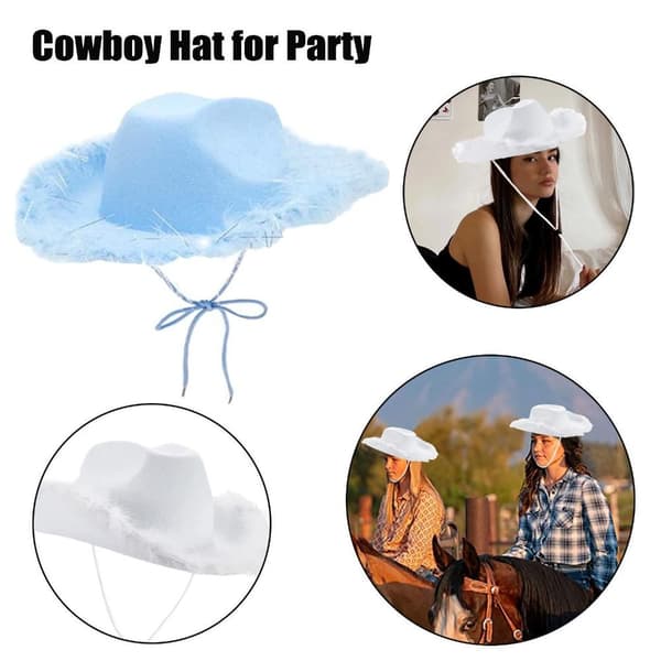 Cowboyhat Rå Kant Cowboyhat SORT Black