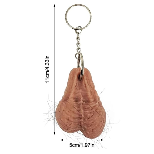 Håriga bollar Nyckelring Bil Nyckelring Bag Nyckelring