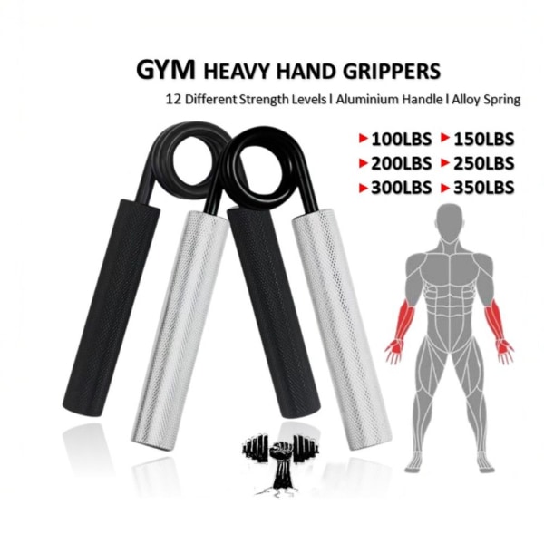 Grip Strength Trainer Hand Grip Strengthener SILVER 100LB 100LB silver 100LB-100LB