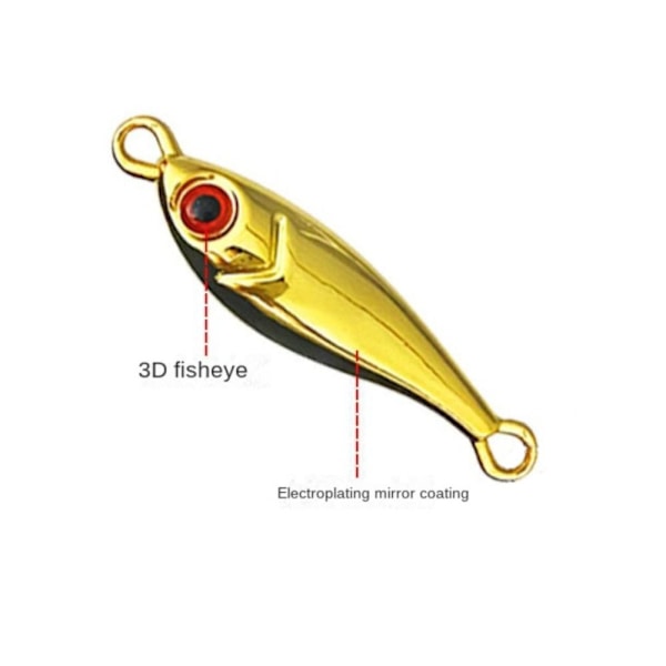 Kalastusuisti metalli Jig Viehe GOLD 40G 40G gold 40g-40g