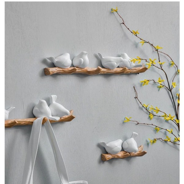 3D Resin Bird Hangers Resin Bird Nøglekrog 2 BIRDS 2 BIRDS 2 Birds