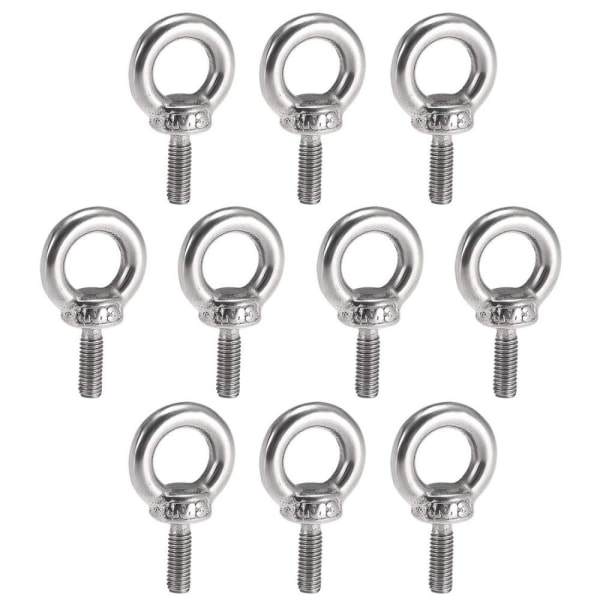 10 STK Løfteøyeboltring Skulderøyebolter for maskineri 10PCS